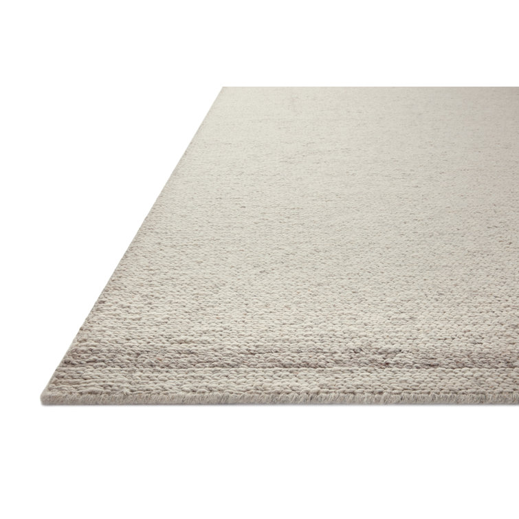 Mist and Silver Hand-Tufted Wool Rectangular Area Rug