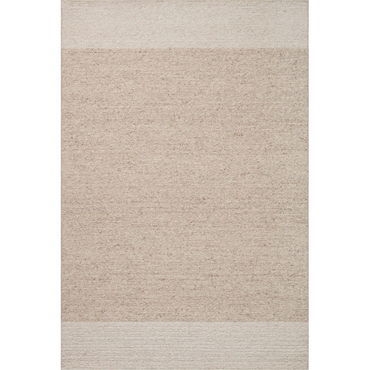 Ashby Handcrafted Tufted Wool Stripe Rug 5' x 7'6" - Oatmeal/Natural
