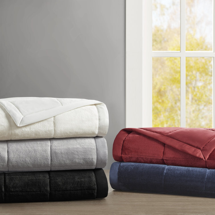 Twin Gray Reversible Down Alternative Blanket