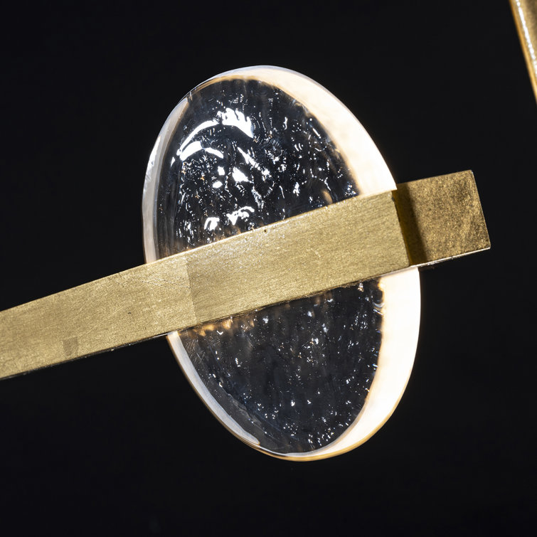 Selene Gold Leaf 6-Light Island Pendant with Clear/White Glass
