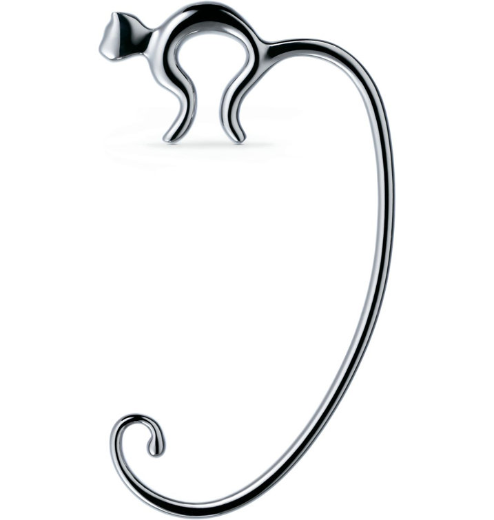 Mirror Polished Stainless Steel Cat Purse Hook
