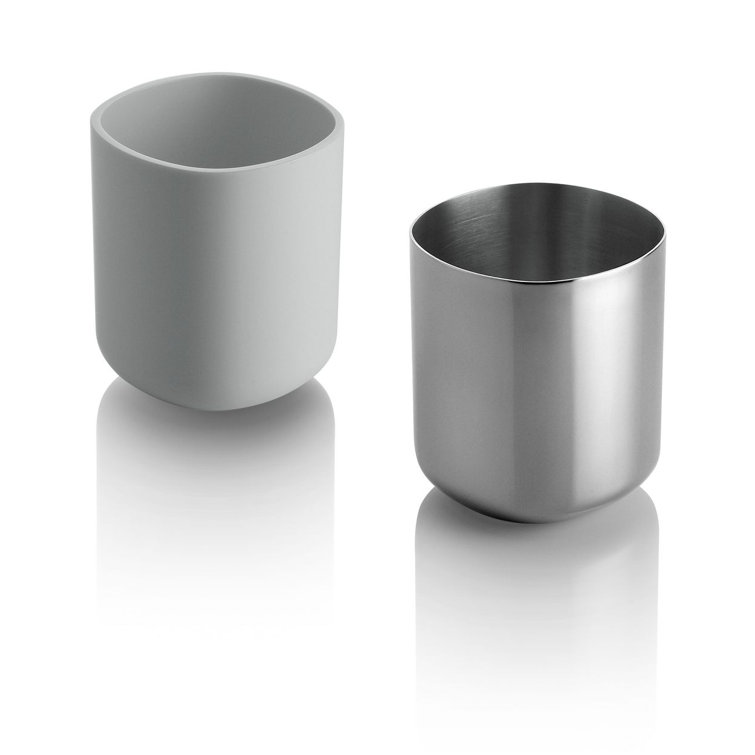 White PMMA Free-Standing Toothbrush Holder