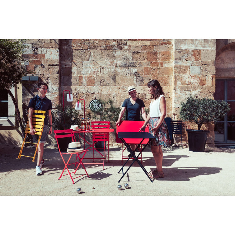 Gingerbread Steel Foldable Bistro Chair Set