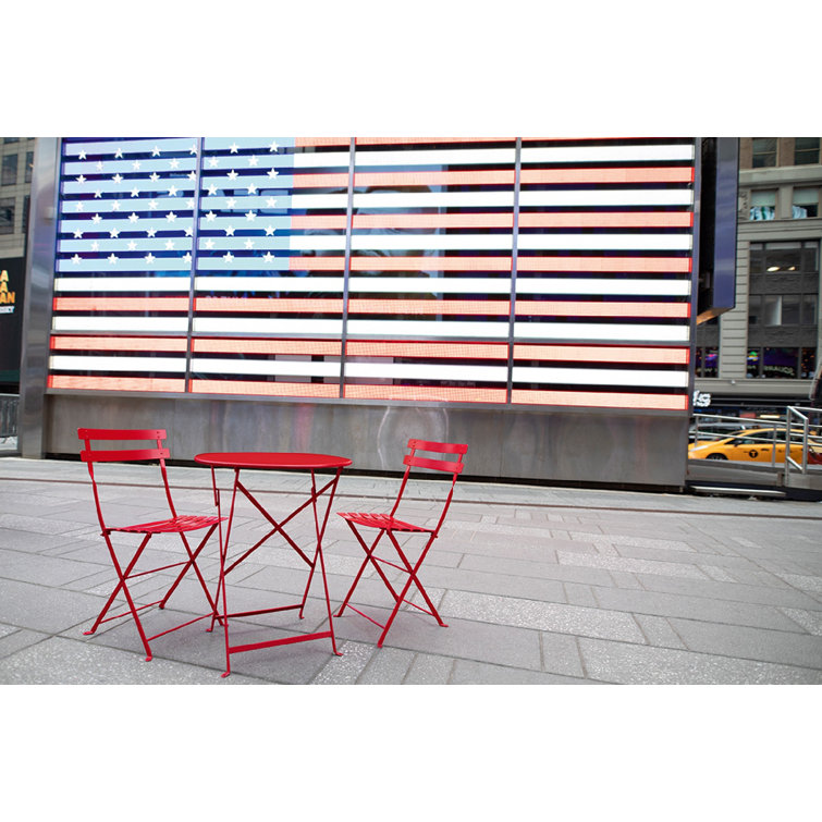 Gingerbread Steel Foldable Bistro Chair Set