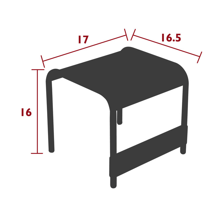Acapulco Blue Luxembourg Lightweight Aluminum Side Table