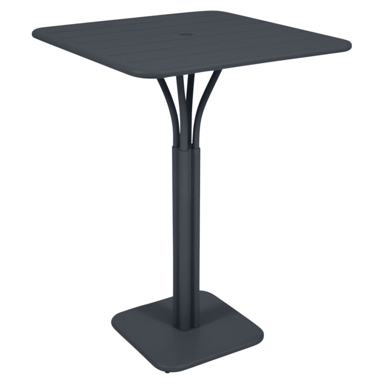 Acapulco Blue Aluminum Square Pedestal Dining Table