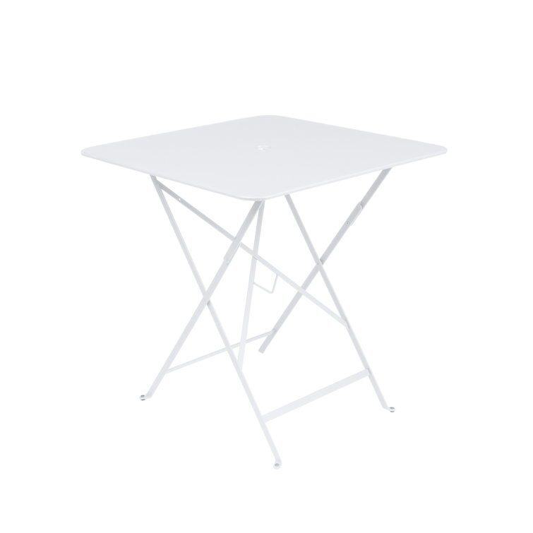 Cactus Green Metal Outdoor Folding Dining Table with Umbrella Hole