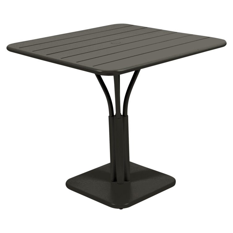 Acapulco Blue Aluminum Square Pedestal Dining Table