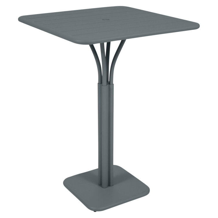 Acapulco Blue Aluminum Square Pedestal Dining Table