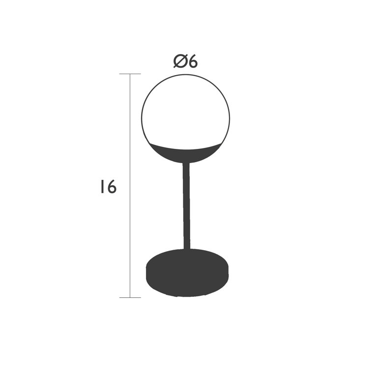 Clay Grey Adjustable Cordless LED Outdoor Table Lamp