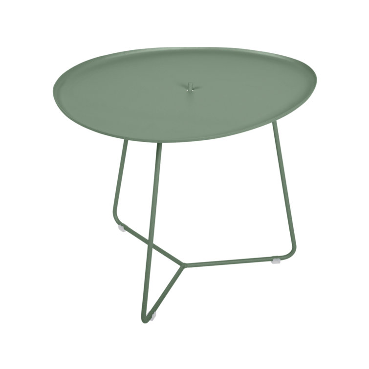 Cotton White Powder Coated Steel Side Table