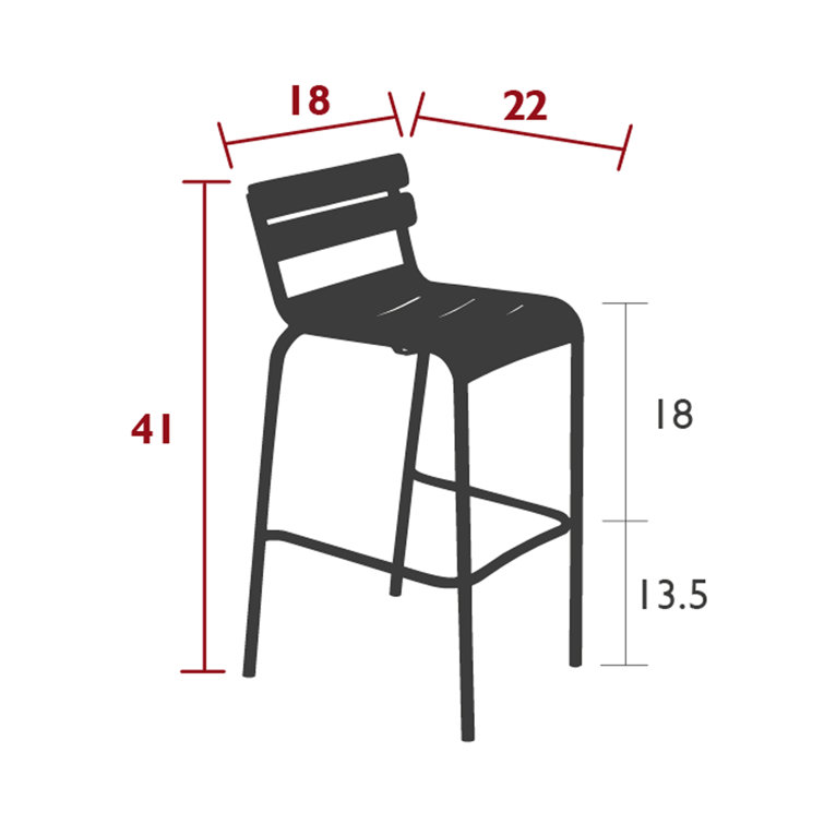 Honey Yellow Metal Outdoor Bar Stool