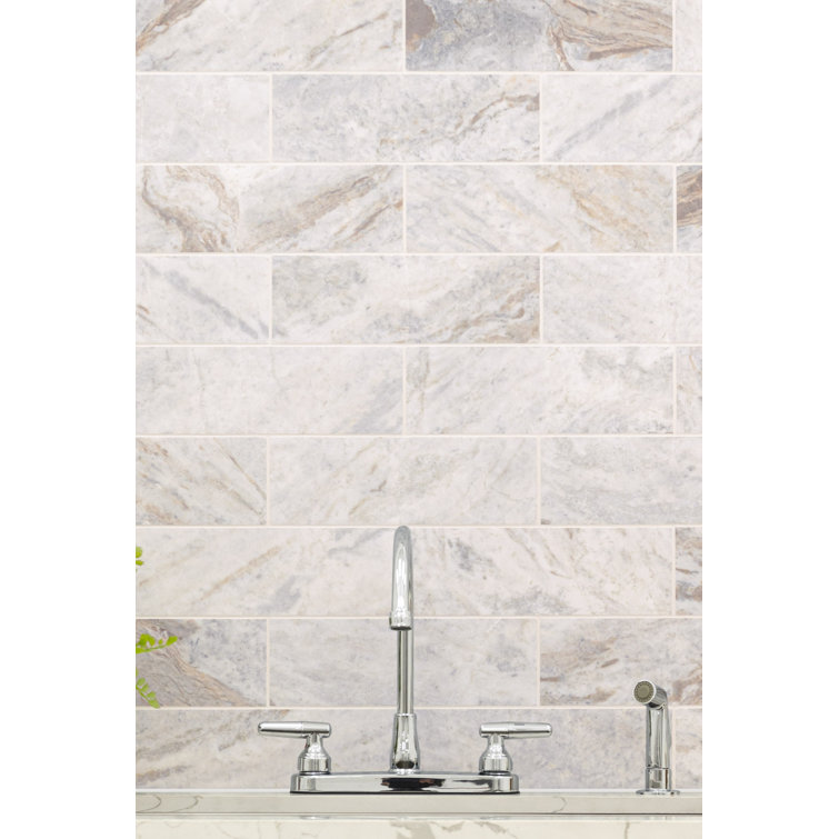 Capri Blue 4x12 Honed Marble Subway Tile