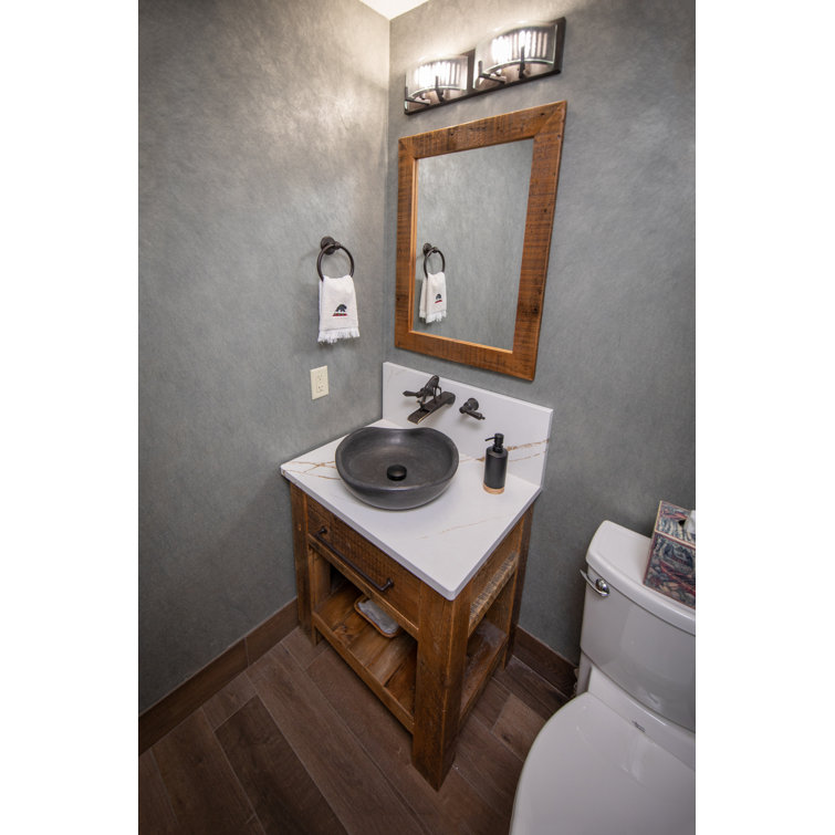 Eden 16'' Black Stone Freeform Vessel Sink