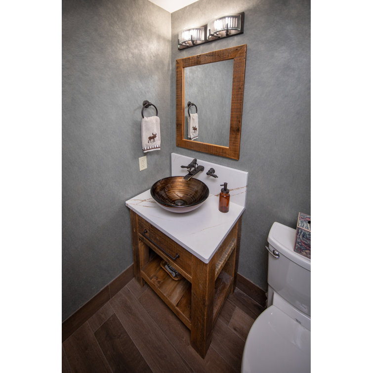Eden Brown and Gold Glass Above-Counter Vessel Sink