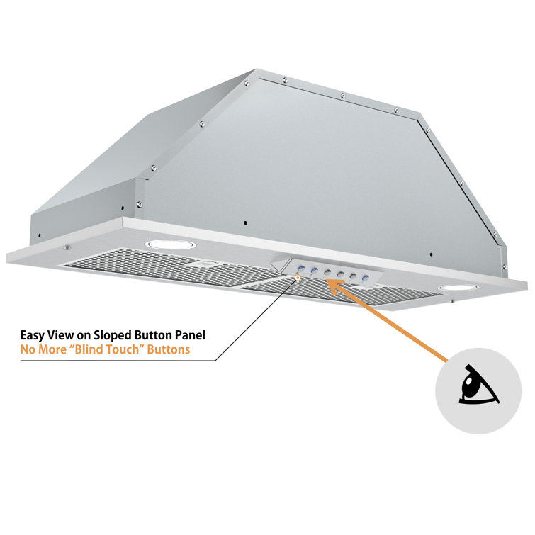 Awoco 28" Stainless Steel Insert Range Hood with LED Lights