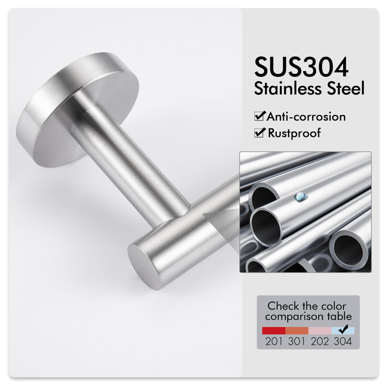 Brushed Stainless Steel Wall Mounted Toilet Paper Holder