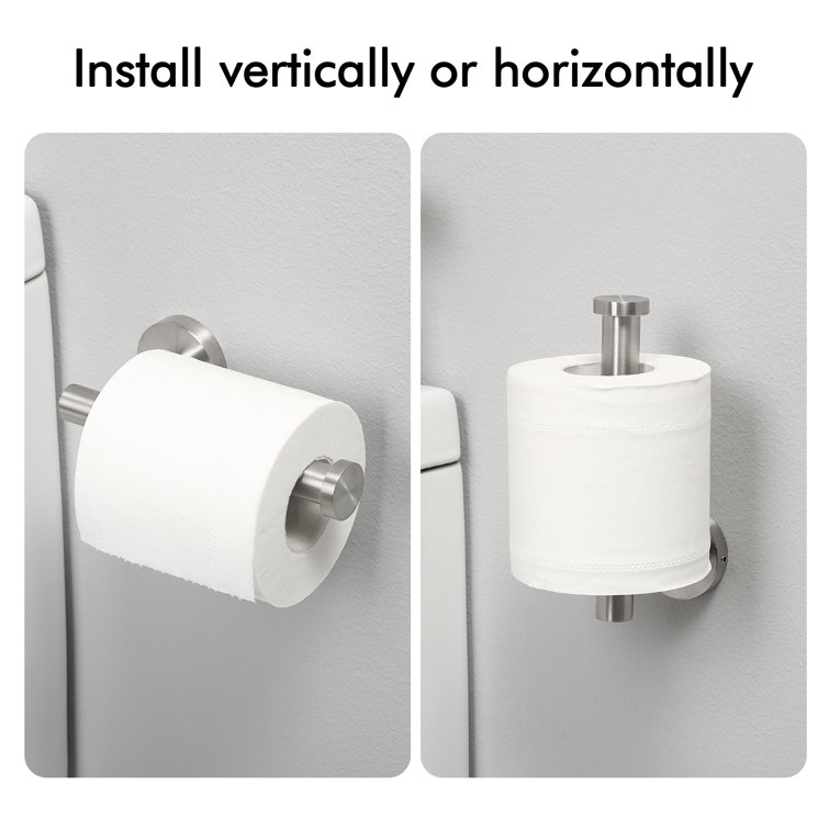 Brushed Stainless Steel Wall Mounted Toilet Paper Holder