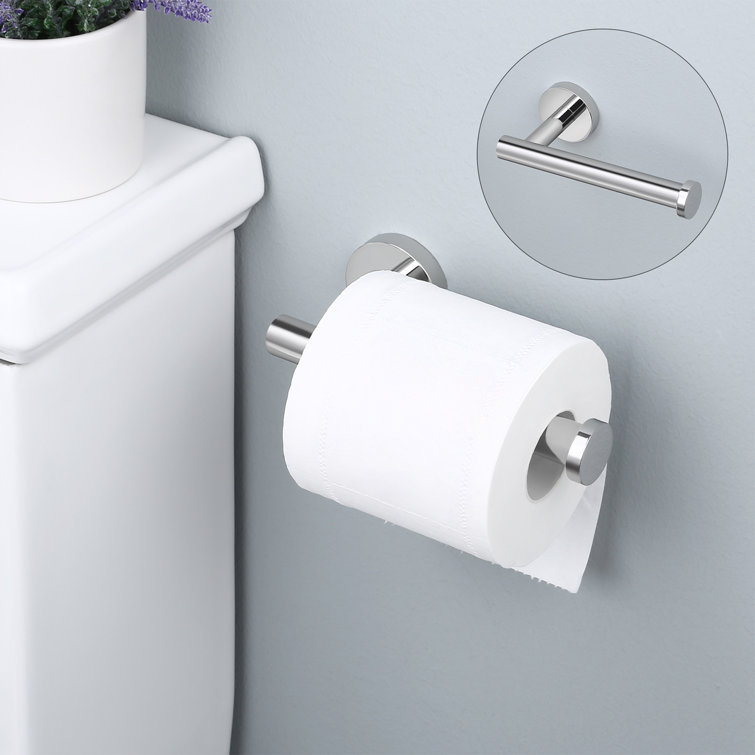 Polished Stainless Steel Wall Mounted Toilet Paper Holder