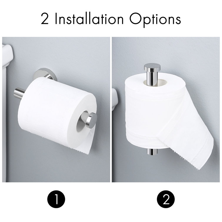 Polished Stainless Steel Wall Mounted Toilet Paper Holder
