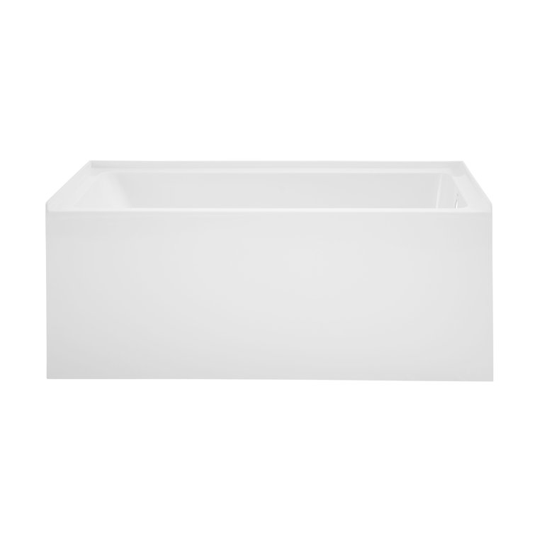 Voltaire Bisque Acrylic 54" x 30" Alcove Bathtub with Apron