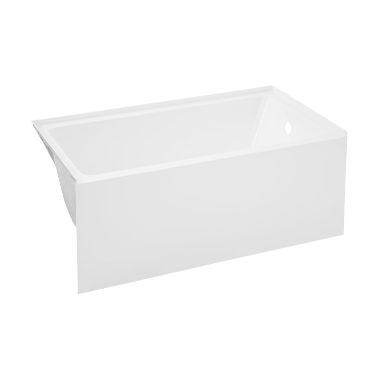Voltaire Bisque Acrylic 54" x 30" Alcove Bathtub with Apron