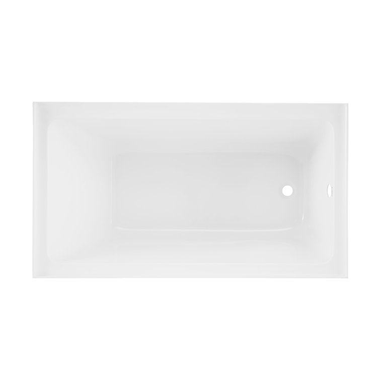 Voltaire Bisque Acrylic 54" x 30" Alcove Bathtub with Apron