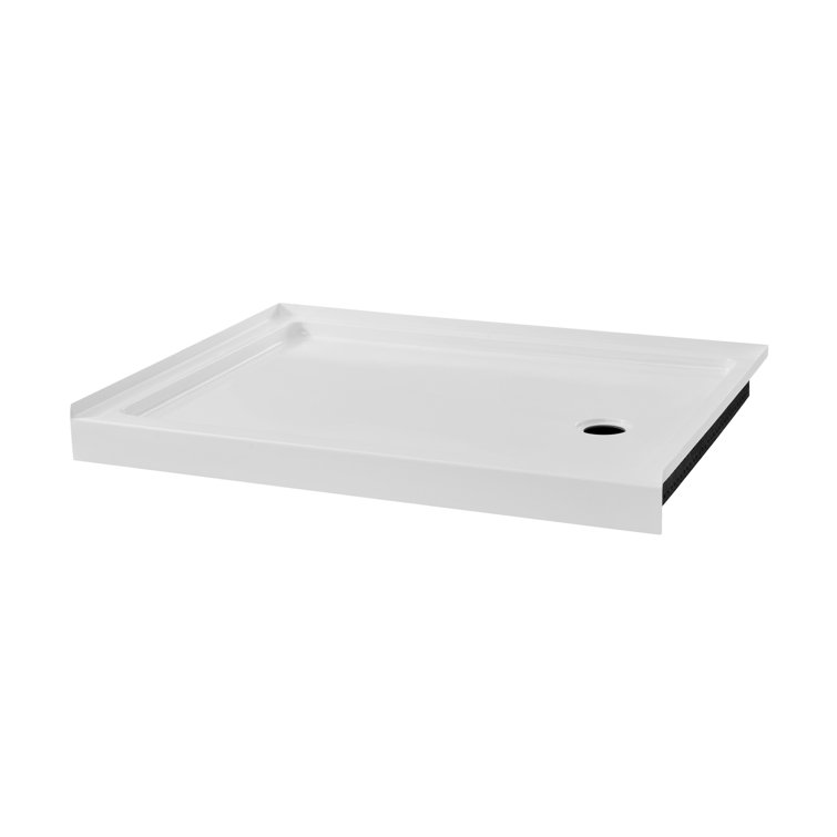 Carre 48" x 36" White Acrylic Single-Threshold Shower Base