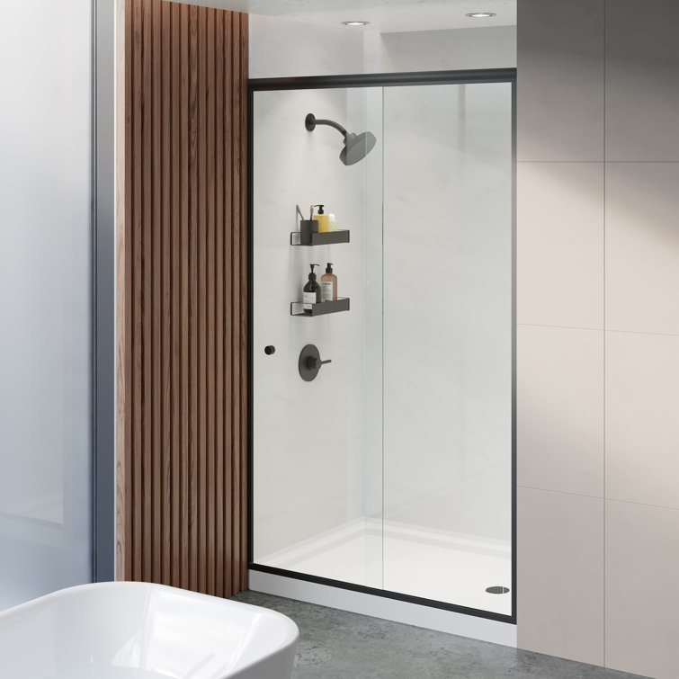 Carre 48" x 36" White Acrylic Single-Threshold Shower Base