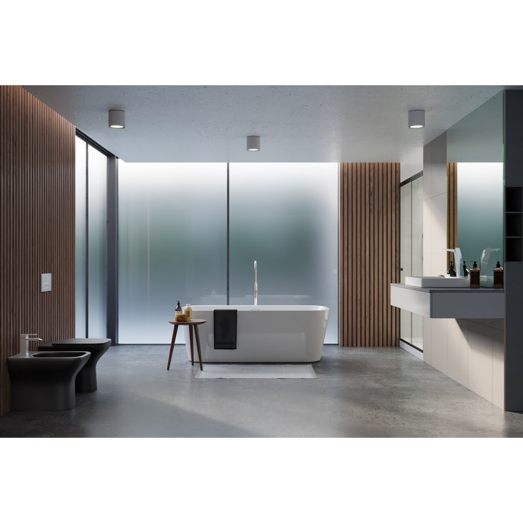 Carre 48" x 36" White Acrylic Single-Threshold Shower Base