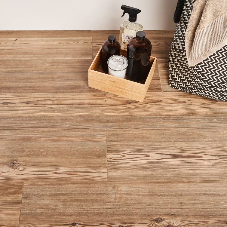 Teakwood 8" x 48" Matte Brown Porcelain Tile