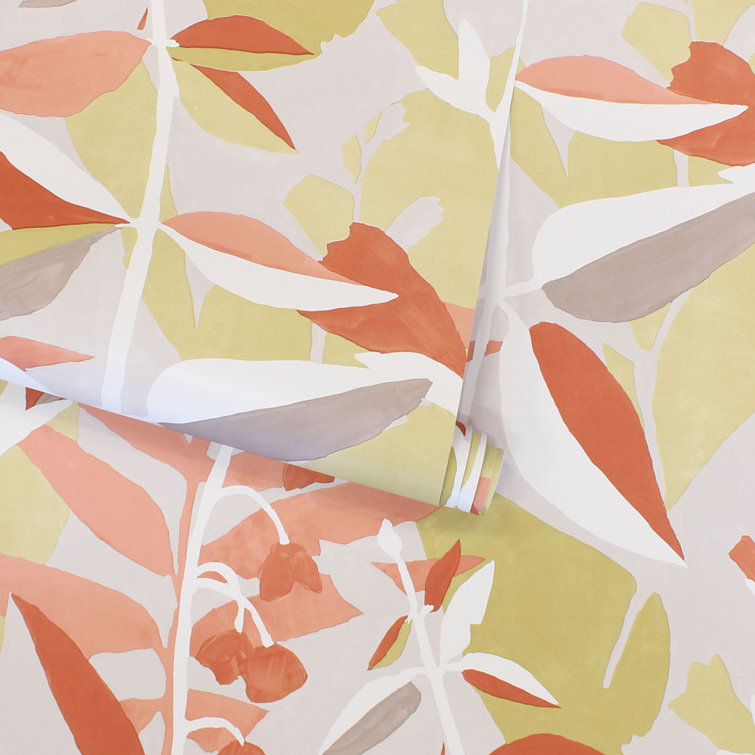 Pink Punch Tropical Floral Peel and Stick Wallpaper Roll