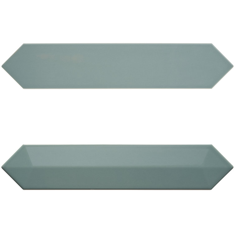 Jade 3x13 Polished Ceramic Hexagonal Wall Tile