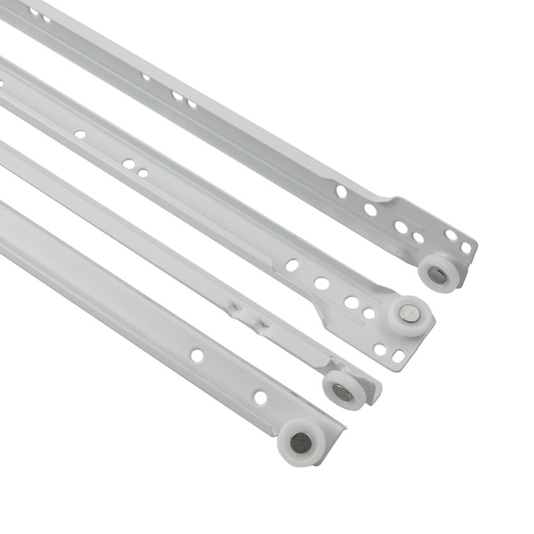White 14-Inch Heavy Duty Bottom Mount Drawer Slide 5-Pack