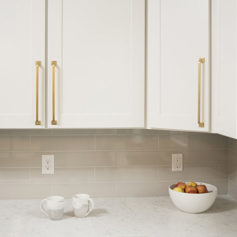 12" Brushed Golden Brass Modern Appliance Handle