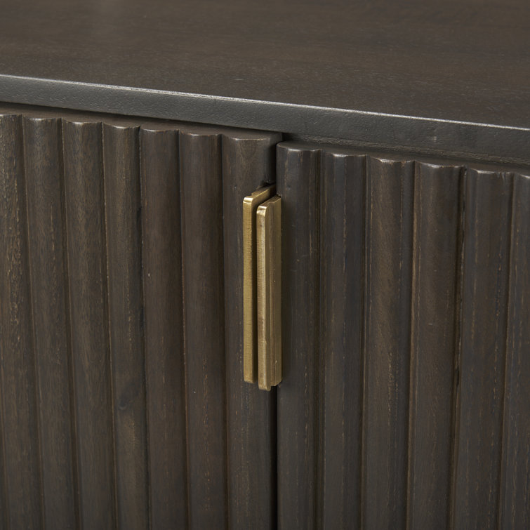 Terra Dark Brown Mango Wood Fluted Sideboard
