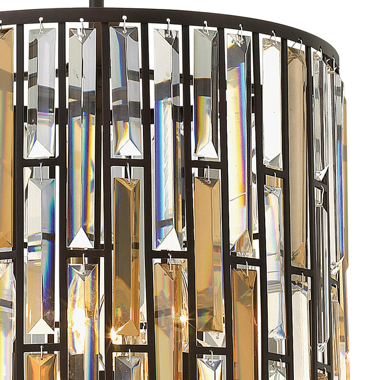 Gemma Vintage Bronze Crystal 3-Light LED Pendant