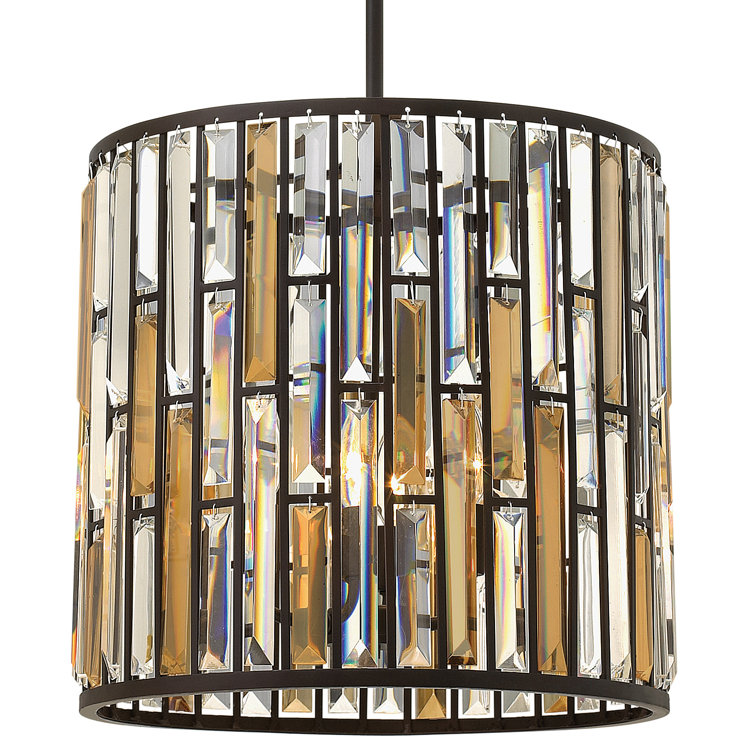 Gemma Vintage Bronze Crystal 3-Light LED Pendant