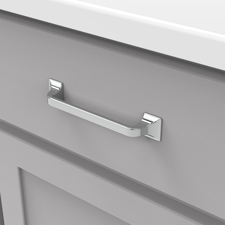Chrome Finish Modern Farmhouse Cabinet Drawer Pulls, 6 3/8"