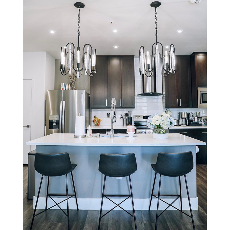 Matte Black and Antique Gold 18" Drum Pendant Light