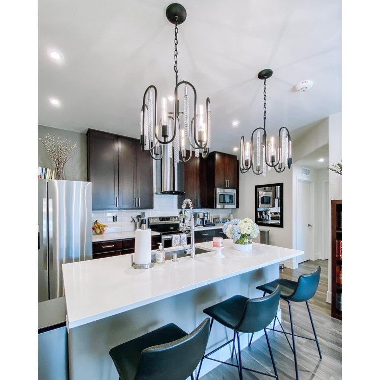 Matte Black and Antique Gold 18" Drum Pendant Light
