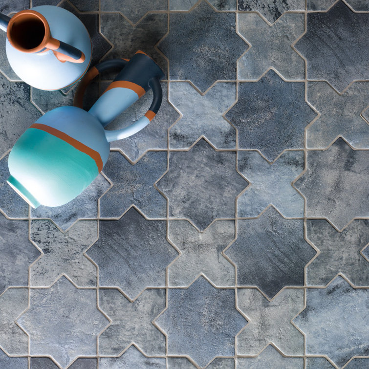 Tripoli Star-Crossed Denim Blue Terracotta Look Porcelain Tile
