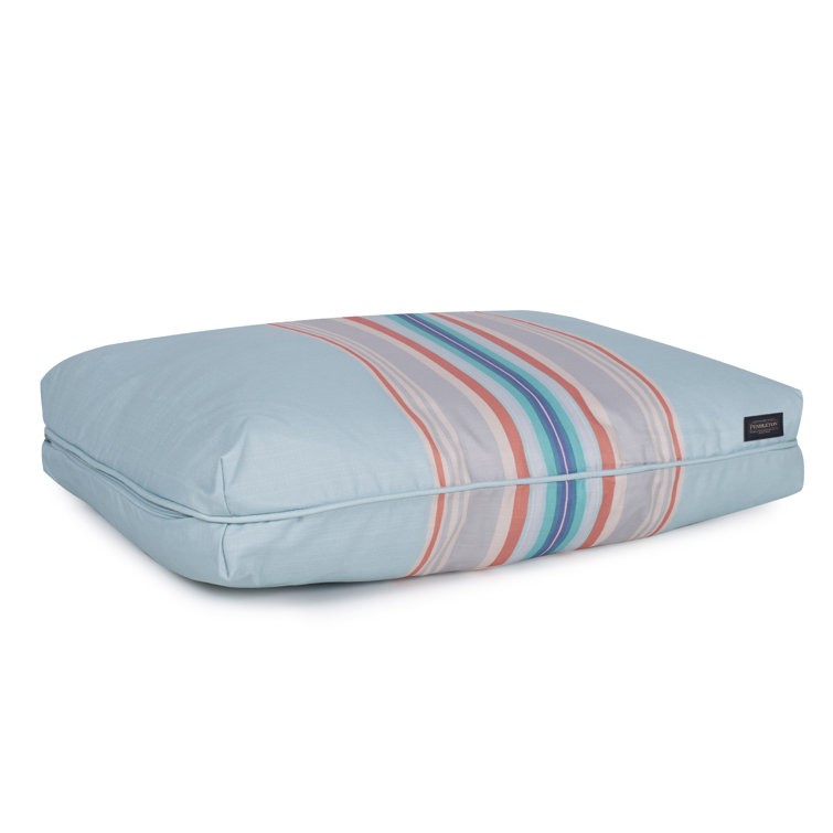 Small Blue Striped Orthopedic Outdoor Elevated Pet Bed