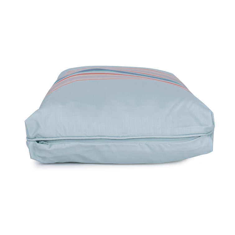 Small Blue Striped Orthopedic Outdoor Elevated Pet Bed