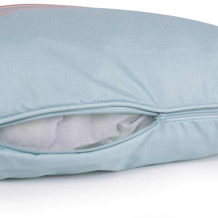 Small Blue Striped Orthopedic Outdoor Elevated Pet Bed