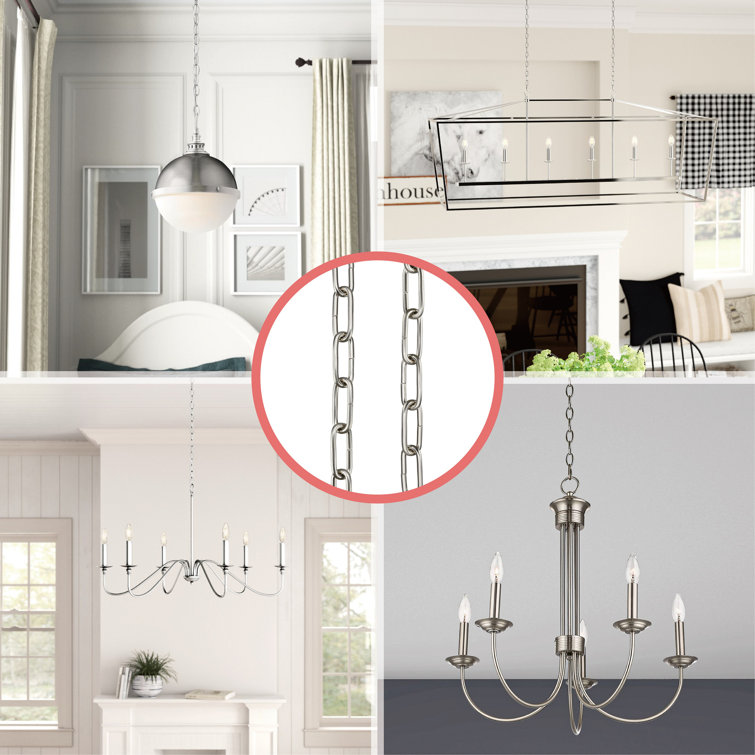 Heavy Duty Satin Nickel Chain for Outdoor Pendant Lighting