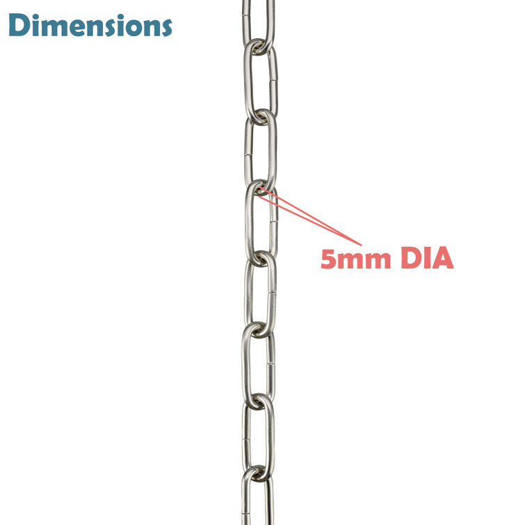 Heavy Duty 10 ft. Satin Nickel Chain for Hanging Lighting Fixtures