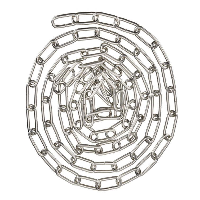 Heavy Duty 10 ft. Satin Nickel Chain for Hanging Lighting Fixtures
