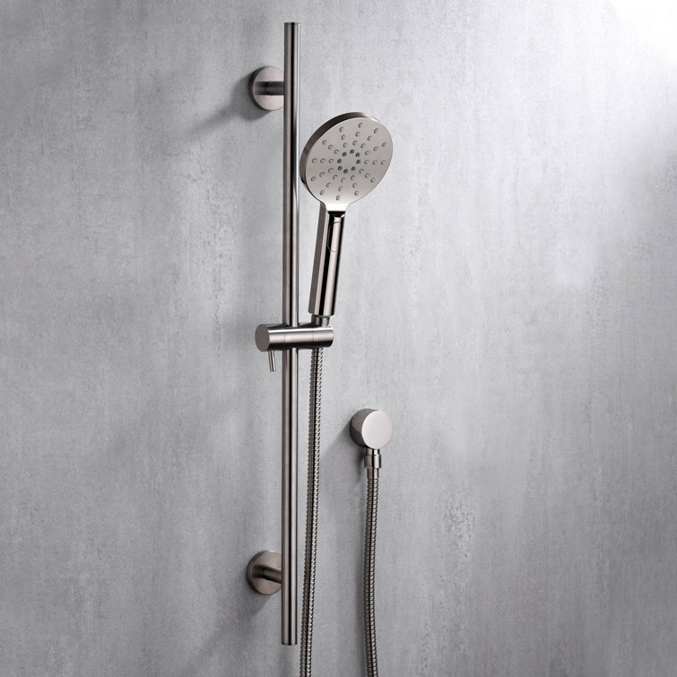 30 Inch Brushed Nickel Adjustable Slide Bar for Handheld Showerheads