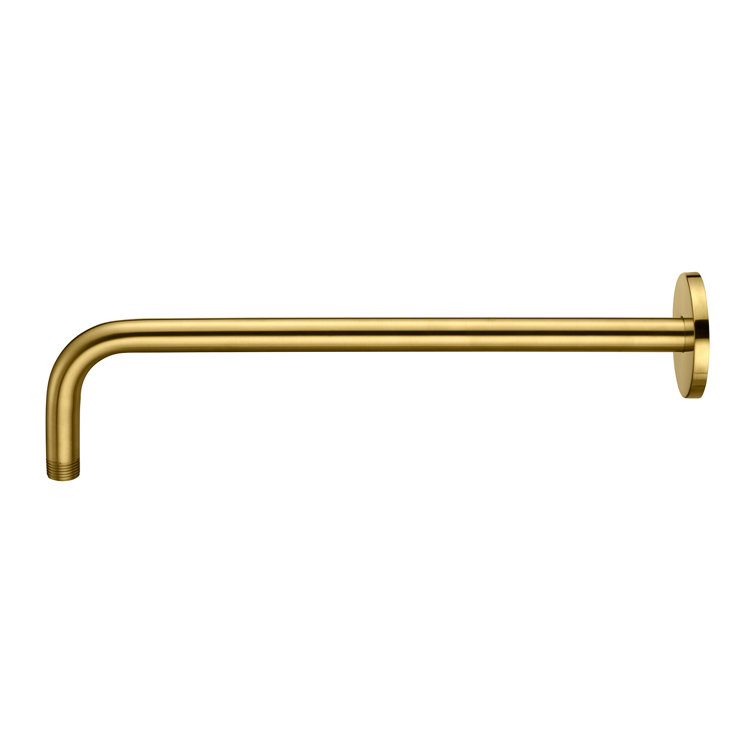Brushed Gold 16" Brass Wall-Mounted Shower Arm